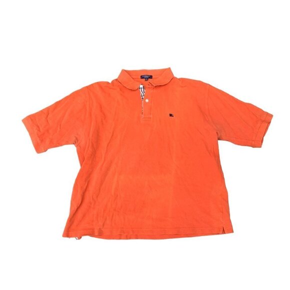 VINTAGE Burberry Shirt XXL Button Up Orange - Picture 3 of 4